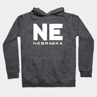 NE Nebraska State Vintage Typography Hoodie